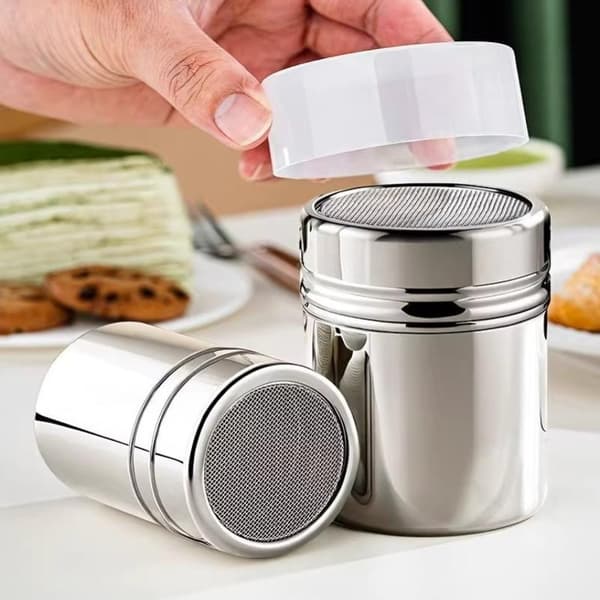 Støver med låg Kakaopulver Kaffe Rustfrit Stål Støver Fi