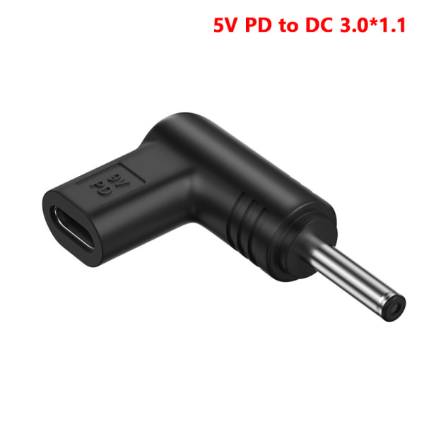 USB C PD Til DC Strømkontakt Universal 5/9/12V Type C Til DC J 5V-3.0x1.1