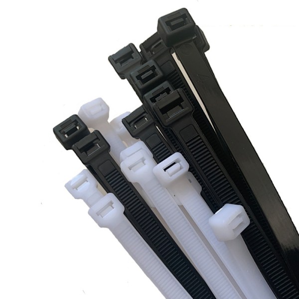 Itselukittuva muovinen nylon 100kpl nylon set 3X200 Black