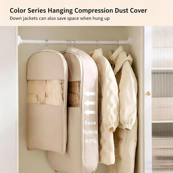 Beige Kompressionshängpåse Light pink M
