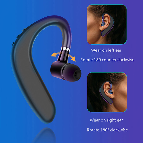 S109 Trådlösa Bluetooth-kompatibla hörlurar In-Ear Hands-Free Blue