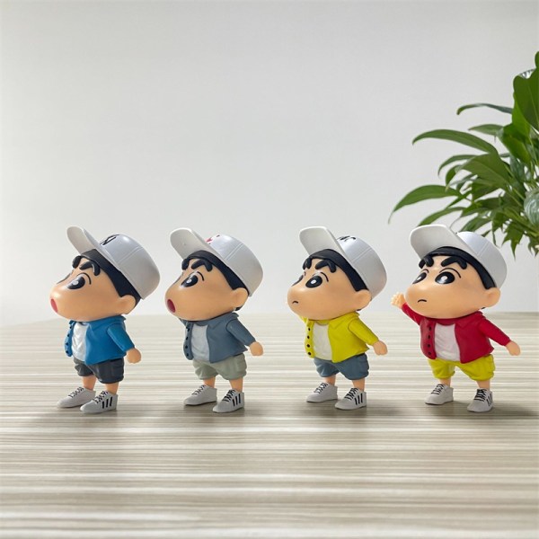 PVC-statue Modell Dukke Crayon Shin-chan Figur Nohara Shinosuke Blue