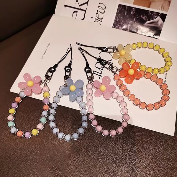 1 st aron-färgad Crystal Bead String Fashion Mobiltelefon Lanya A6