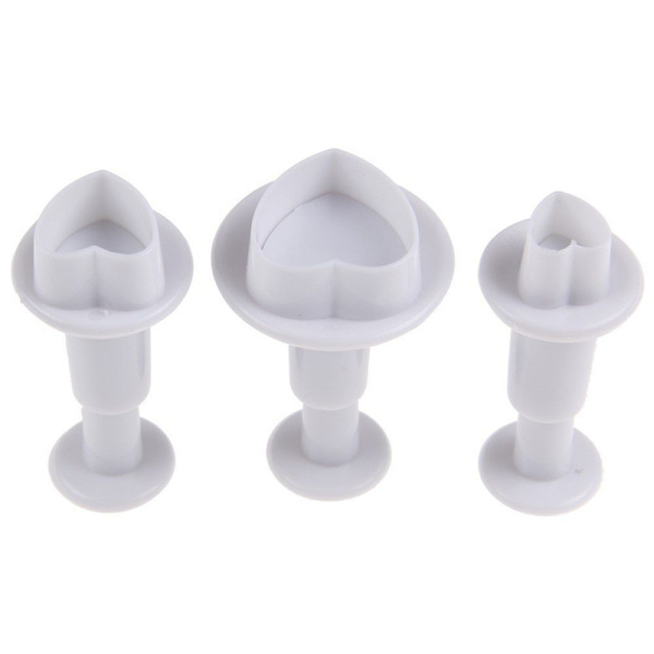 3 kpl / set DIY mold Sydämen muotoinen kakku Suklaasokeri Deco