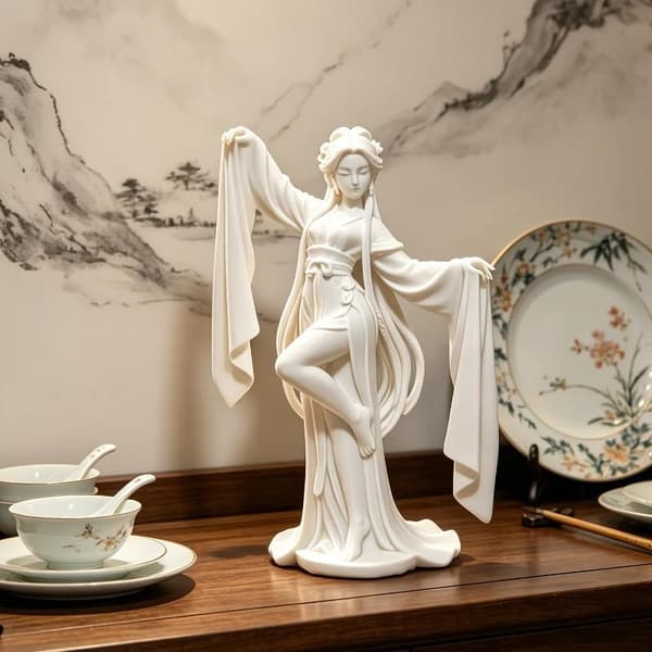 3D-printet vannermedanseskulptur Klassisk danserfigur White