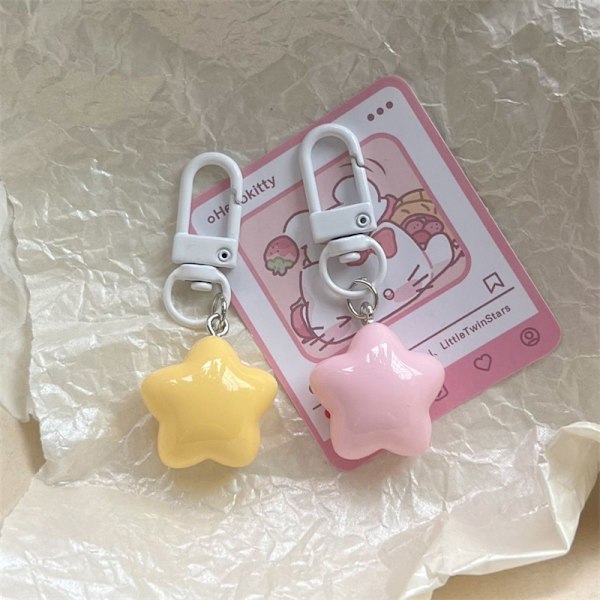 e Stars Avaimenperä Riipus Avaimenperä Reppu Charm Viisikärkinen St Yellow