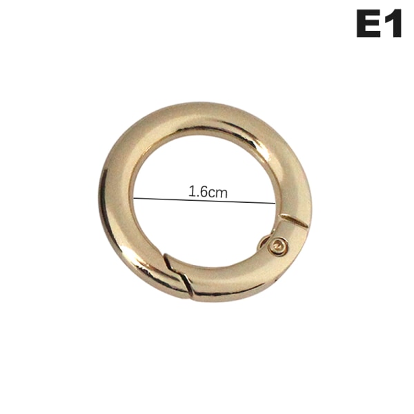 Spring Gate O Ring, der kan åbnes Nøglering Nøgle Lædertaske Håndtaske Bel A3