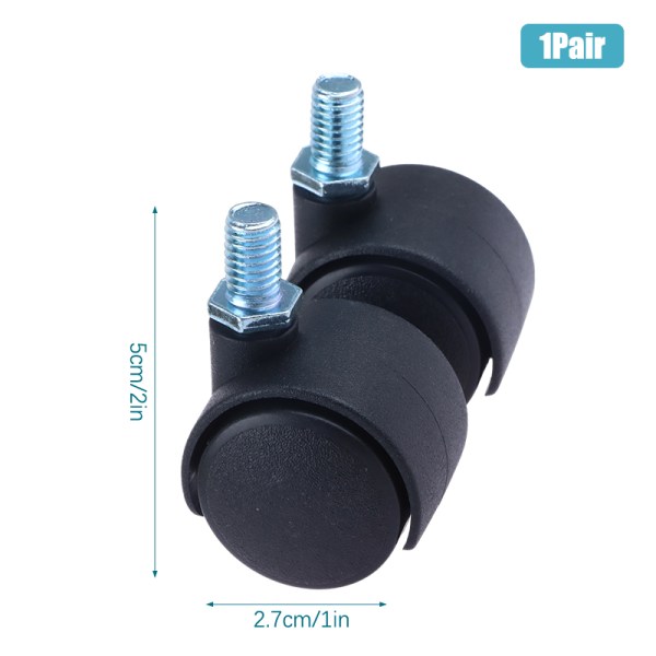 1 pari 1 tuuman universal pyörivä pyörätuoli Ca A 1Pair