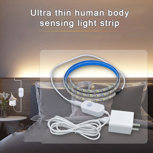 5V USB -LED-nauha käsinpyyhkäisyllä/ihmisen liiketunnistimella 1M valo T A2