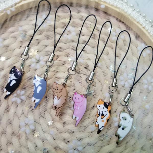 Mobiltelefon Lanyard Universal Cat Phone Strap Til IPhone Case Yellow