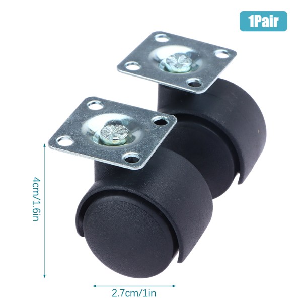 1 Par 1 tum Universal Hjul Svänghjul Roller Rullstol Ca B 1Pair