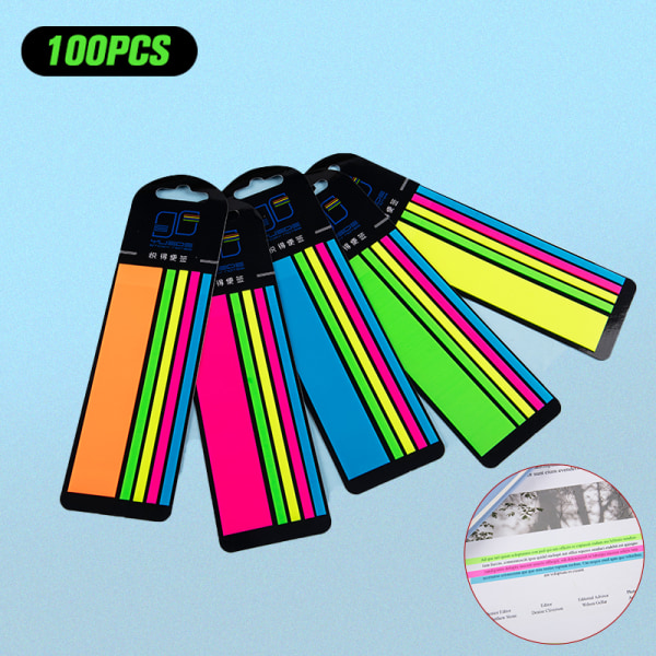 Farve Transparent Fluorescerende Indeks Faner Flag Sticky Note Stat Orange
