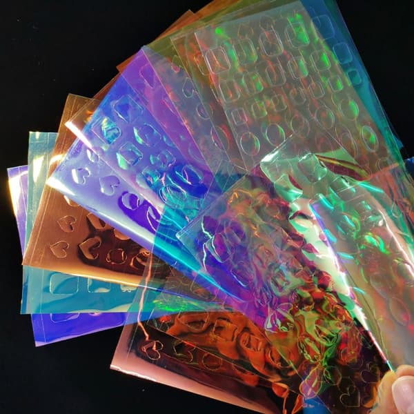 6/11 ark Aurora Glass Nail Foil Sticker Ice Cube Broken Glass E