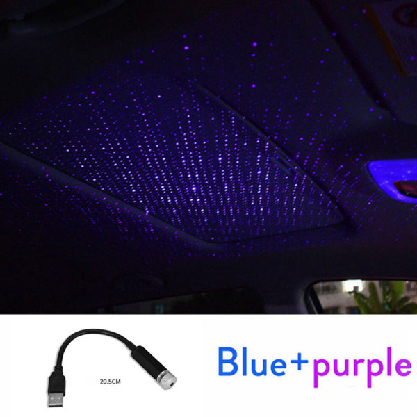 Romantisk LED Starry Sky Night Light 5V USB-drevet Galaxy Star Blue