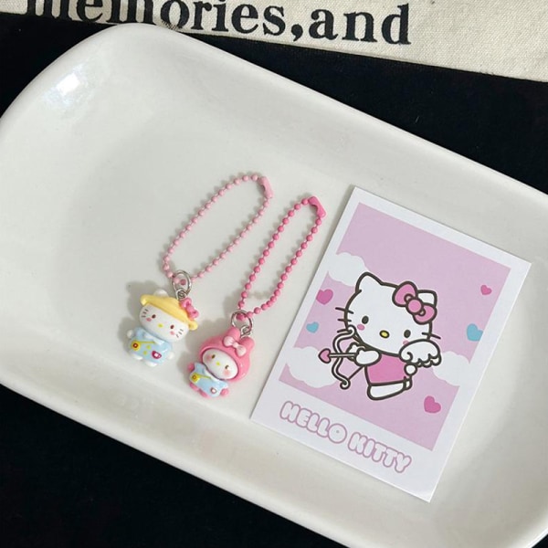 e Kawaii Cartoon Resin nøglering taske vedhæng dekoration bil nøgle A1