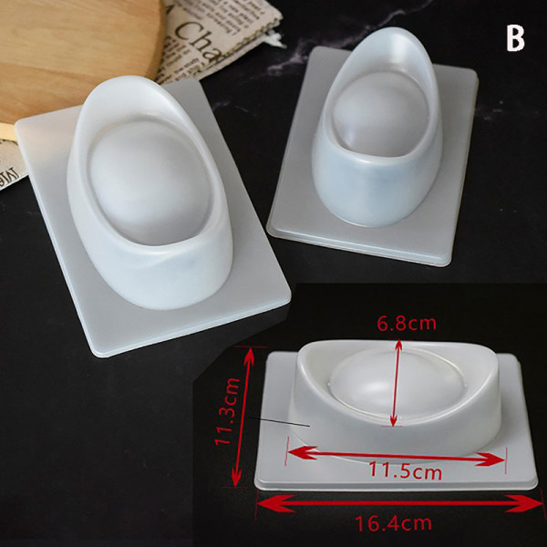 3D Yuanbao Mold Plast Jelly Håndlaget Sugarcraft Mold Mousse C B