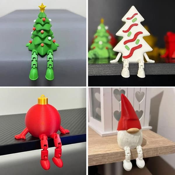 3D-printet julekugle juletræspynt med bevægelig A3