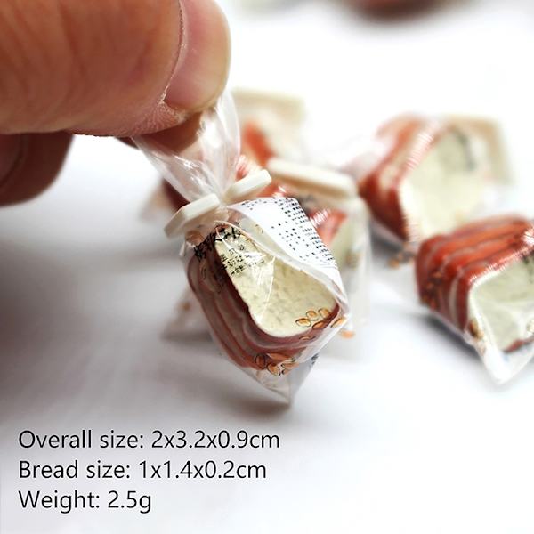 1pose 1:12 Dukkehus Miniature Brød Toast Mini Model Køkken D