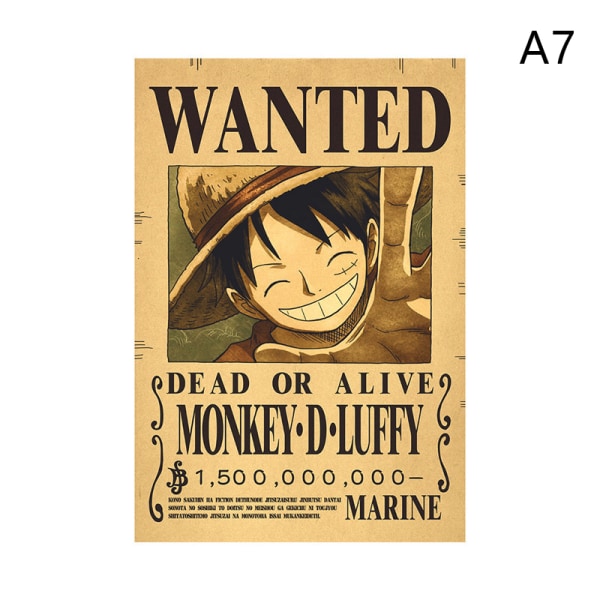 Anime hængende billede Pirate King Bounty Order Plakat 1-41 Kraf A7