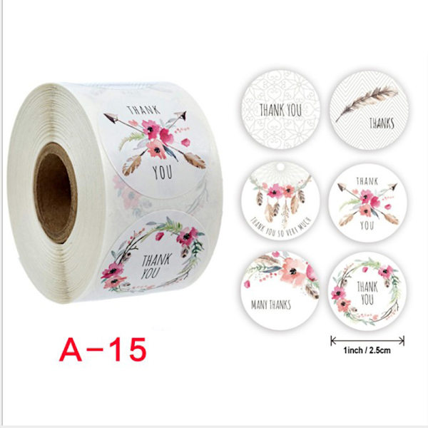 500x kukkainen kiitostarra scrapbooking pakkaussinettilaboratorioon A-13