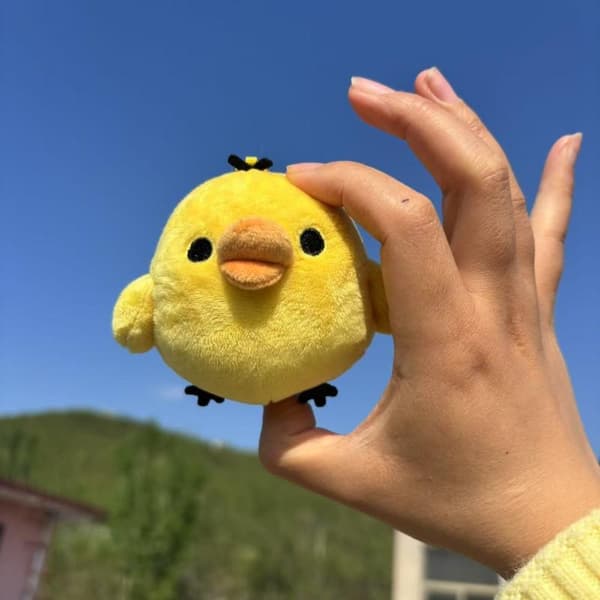 1 st Kiiroitori Plyschdocka Nyckelring Rilakkumas Vänner Gul A1