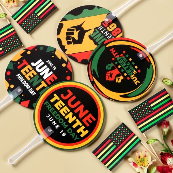 72 stk. Juneteenth plastik håndvifte bulk Juneteenth Freedom Day