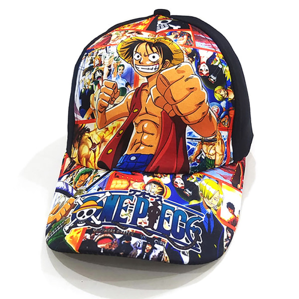 Polyester bøttehatt Anime One Piece Unisex menn utendørs reiser A7