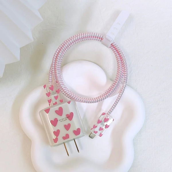USB-kabelbeskyttelse US Charger Protector Cover e Style Prot PINK
