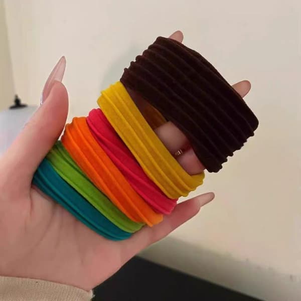 10 stk. Frugt Elastisk Hestehale Hårelastik Gummi Scrunchies Hoved