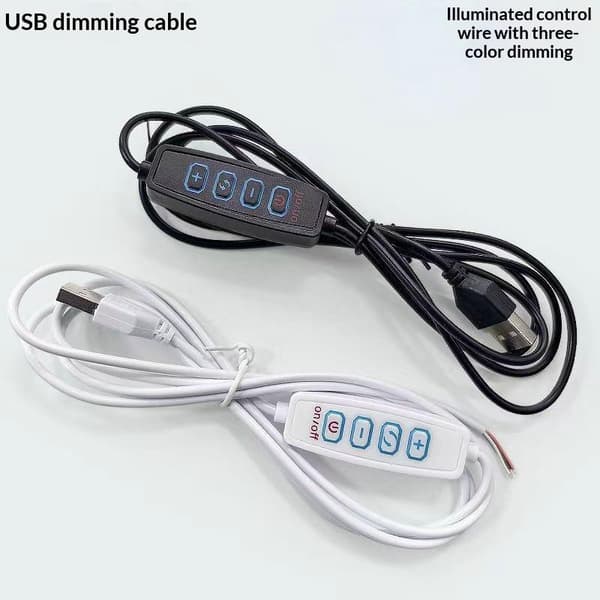1/5 stk. USB 5V LED Trefarvet Dæmpning Farveskift Kabel Dæmper 4- A2