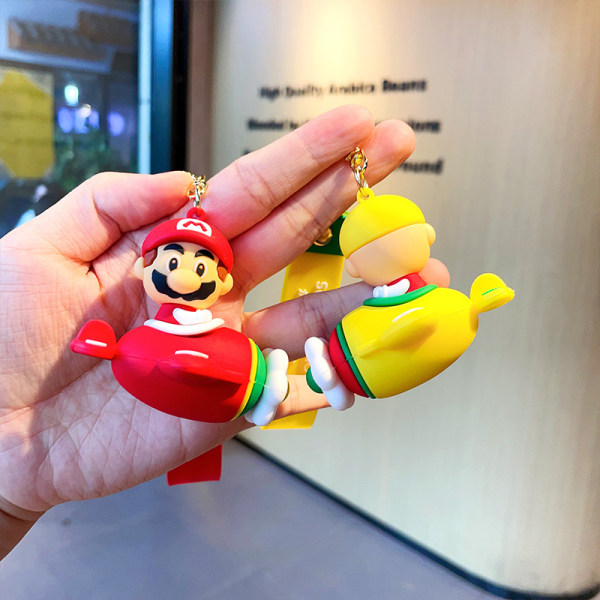 Super Mario -sarjan avaimenperä Toimintafiguuri Car Ride -sarjan Penda Yellow