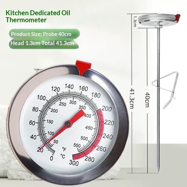 1 stk køkkentermometer sonde rustfrit ovn grill grill Te 30CM