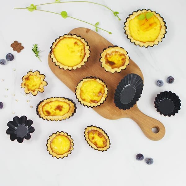 1 stk Mini Paiformer Eggterteformer Karbonstål Nonstick Terte F