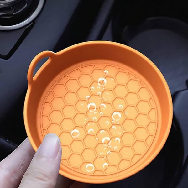 2 silikone bilunderlag - skridsikre Orange