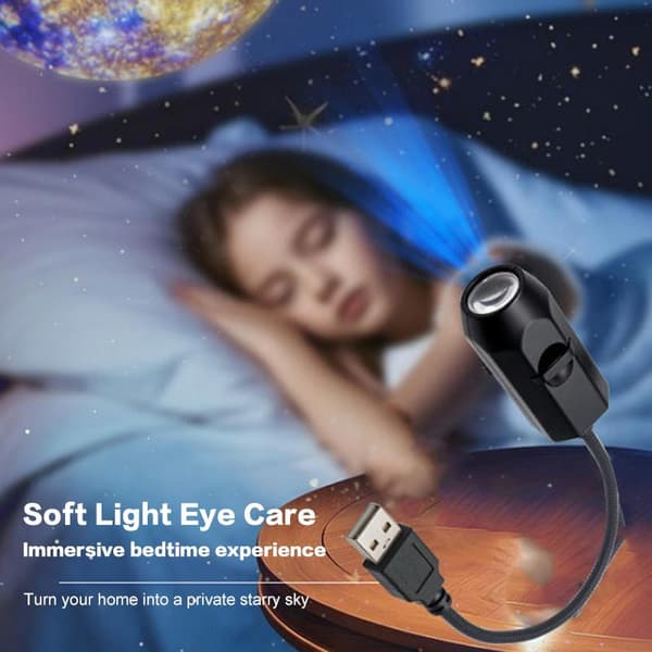 USB Tak Måne Jord Projeksjon Atmosfære Lys Stjernehimmel L C