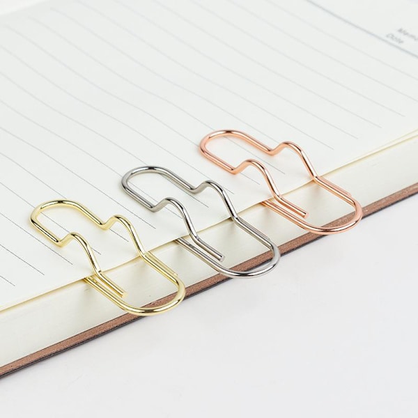 Multi-purpose pappersklämmor Paper Fix Clips Pennklämmor Notebook Pi Rose Gold
