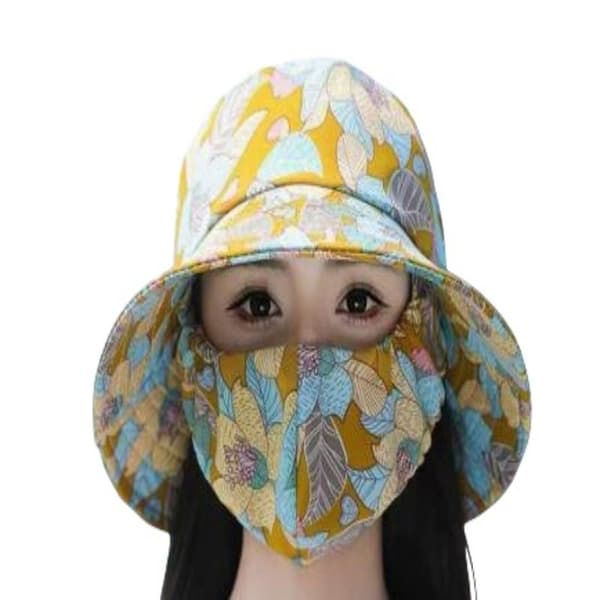 Hatt med ansiktsskydd Solmask Hatt Sommar Kvinnlig Solskydd 2