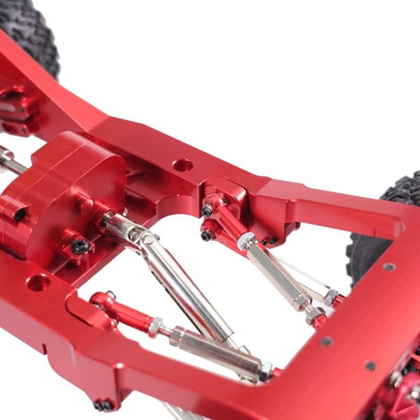 MN82 Series RC Biler Model Opgraderingsdele Bagaksel 4-Link Konvertering Silver
