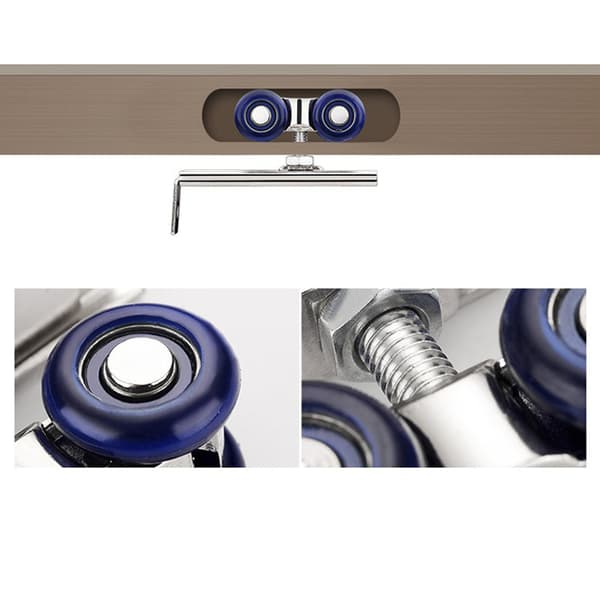 2 stk/sæt Skydedørsrulle Hardware Skydedøre Remskive 4/8 Wh