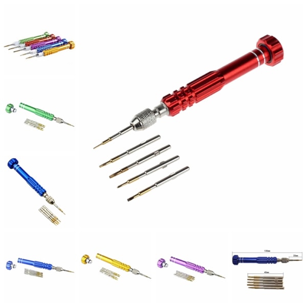 5 i 1 Precision Torx Watch Reparation Mixed Set Tool Ki Blue