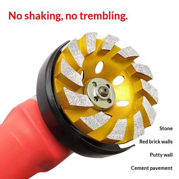 4\" Beton Turbo Diamant Slibekopskive 12 Segmenter Til Ma