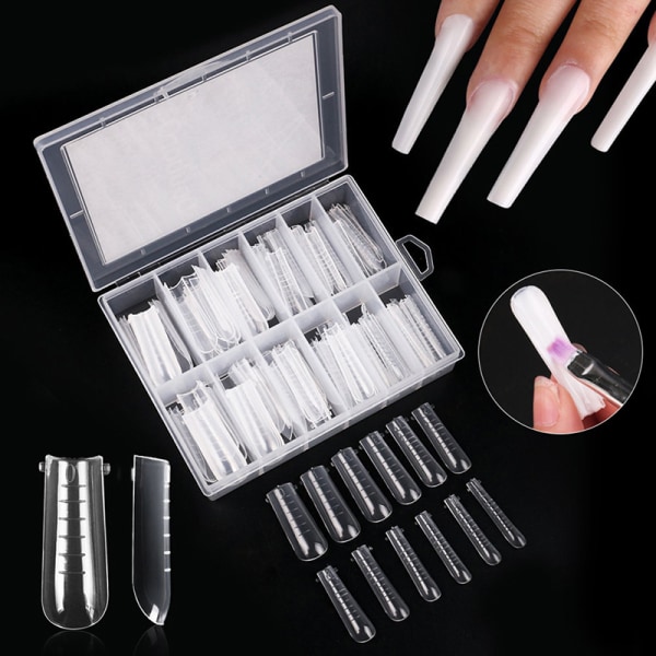 120st Clear Dual Forms Tips Nail System Cover