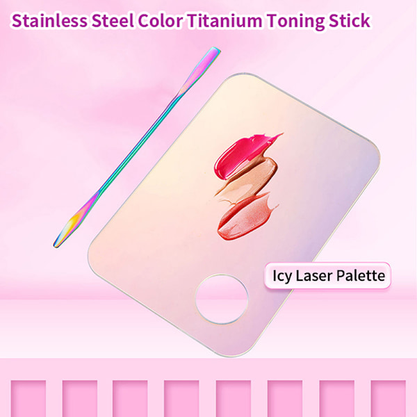 Kosmetisk Nail Art Makeup Polering Blanding Palette Rustfri Ste A4