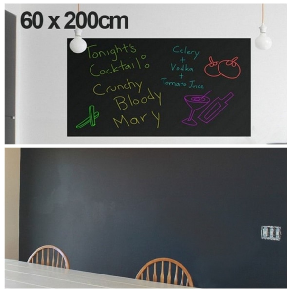 Chalk Board Tavle Vinyl Wall Sticker Decal Aftageligt kridt