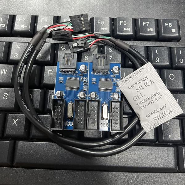 1 stk. 9-bens USB-splitter bundkort USB hun-interface-header