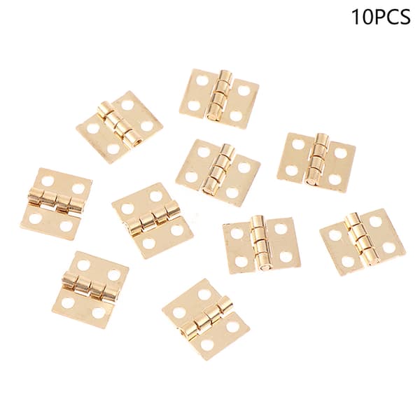 10 stk Messing Mini Dørhengsel Simulering Folding For 1/10 RC Craw Yellow