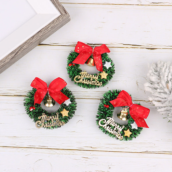 1 STK 1:12 1:6 Dukkehus Miniatyr Christmas Garland Wreath Mode