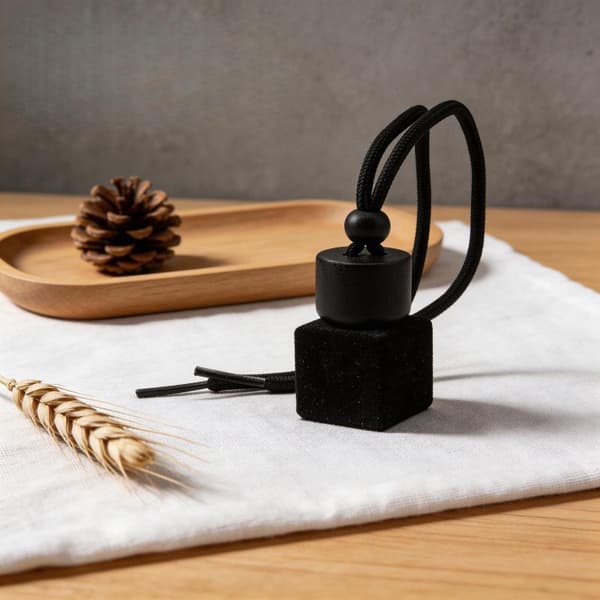 1 st flockad rund kapsyl tom flaska bil eterisk oljediffusor A2