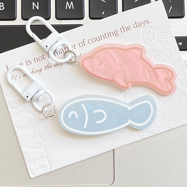 e Fish Dolphin Avaimenperä Eläin Riipus Avaimenperä Reppu Auto B Blue