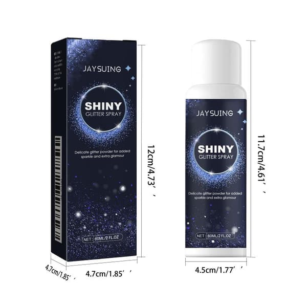 Glittrande Glitterspray Strålande Silver Glitterspray för Hår & Kropp